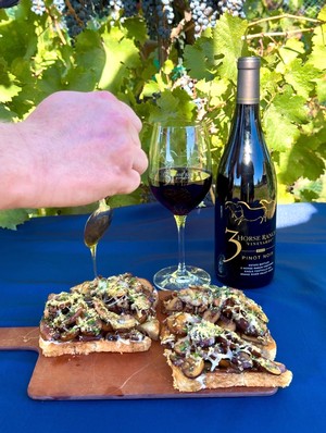 Pinot Noir and Mushroom Toast